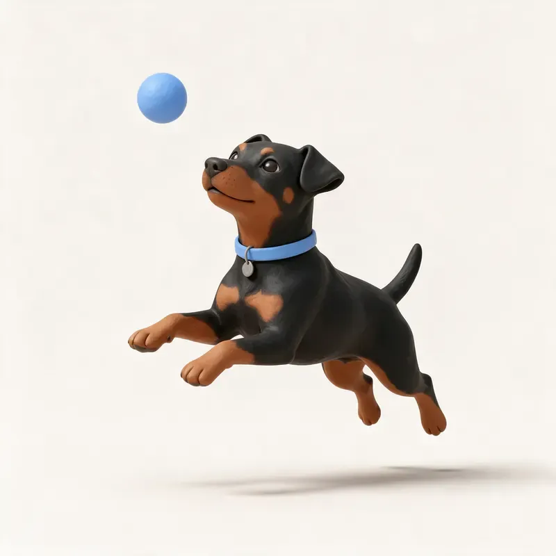 Terrier alemán de caza: haciendo ejercicio (ilustración)
