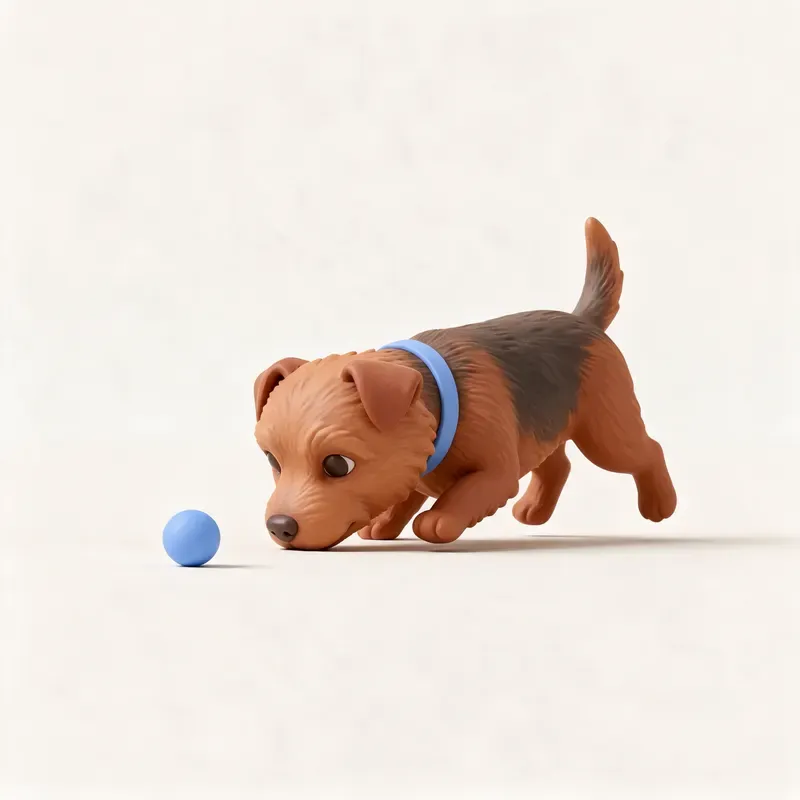 Norfolk terrier: haciendo ejercicio (ilustración)