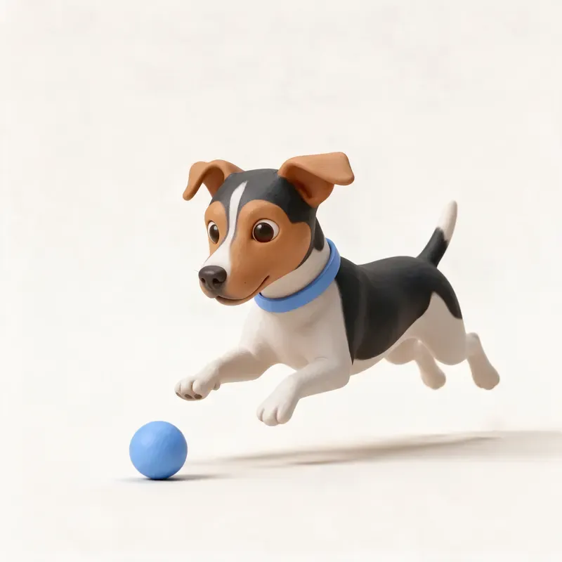 Terrier brasileño: haciendo ejercicio (ilustración)