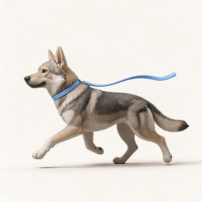 Perro lobo checoslovaco: haciendo ejercicio (ilustración)