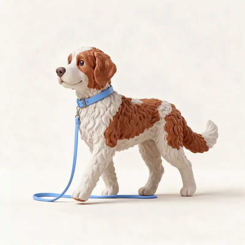 Saint Berdoodle: haciendo ejercicio (ilustración)