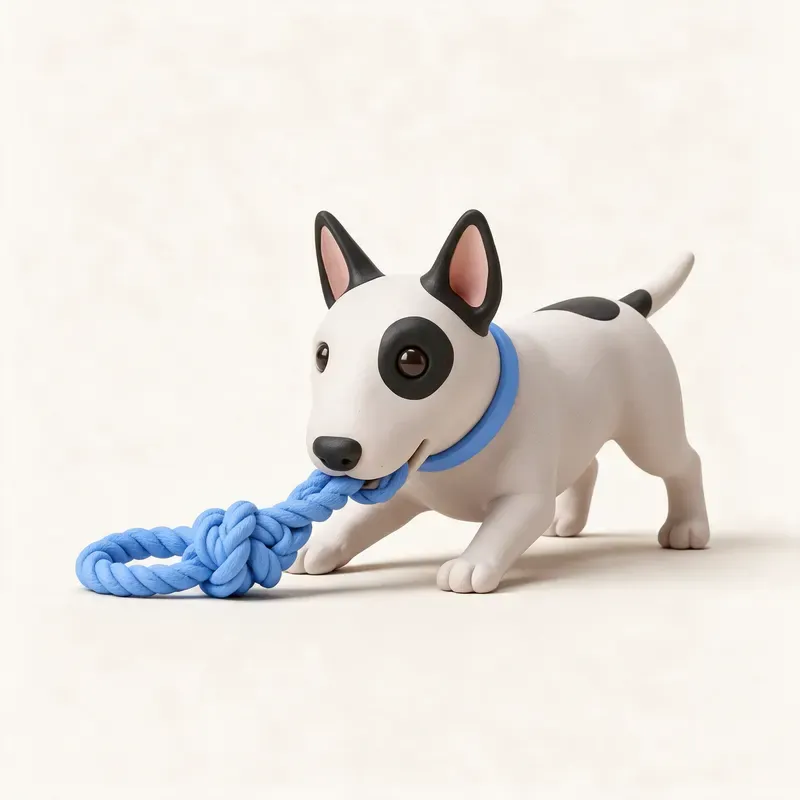 Bull terrier miniatura: haciendo ejercicio (ilustración)