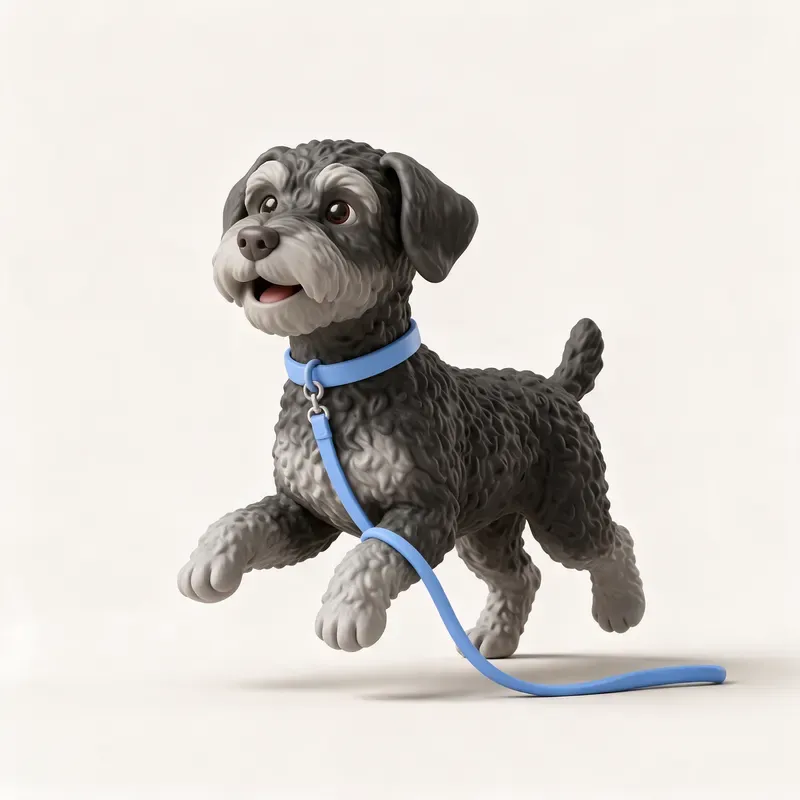 Schnoodle: haciendo ejercicio (ilustración)
