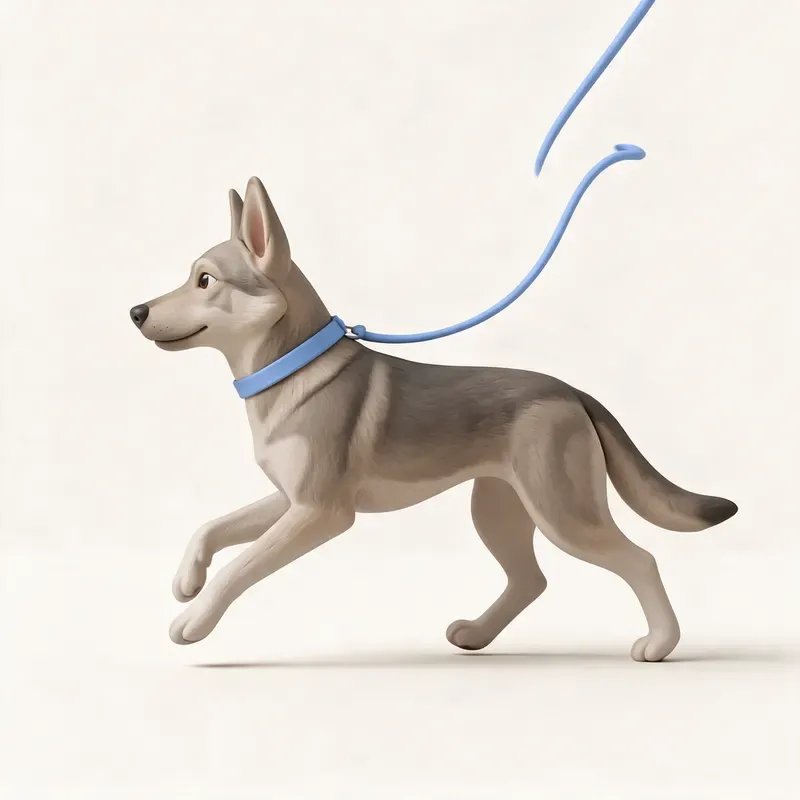 Perro lobo de Saarloos: haciendo ejercicio (ilustración)