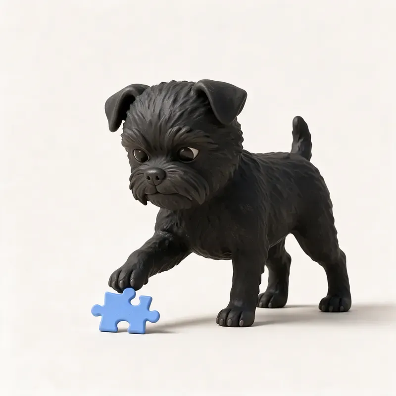 Affenpinscher: haciendo ejercicio (ilustración)