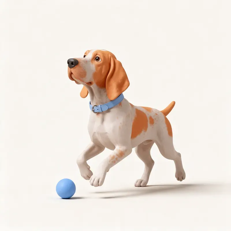 Braco italiano: haciendo ejercicio (ilustración)