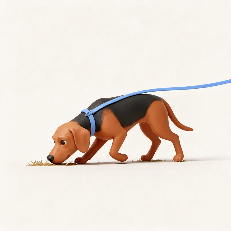 Sabueso serbio: haciendo ejercicio (ilustración)