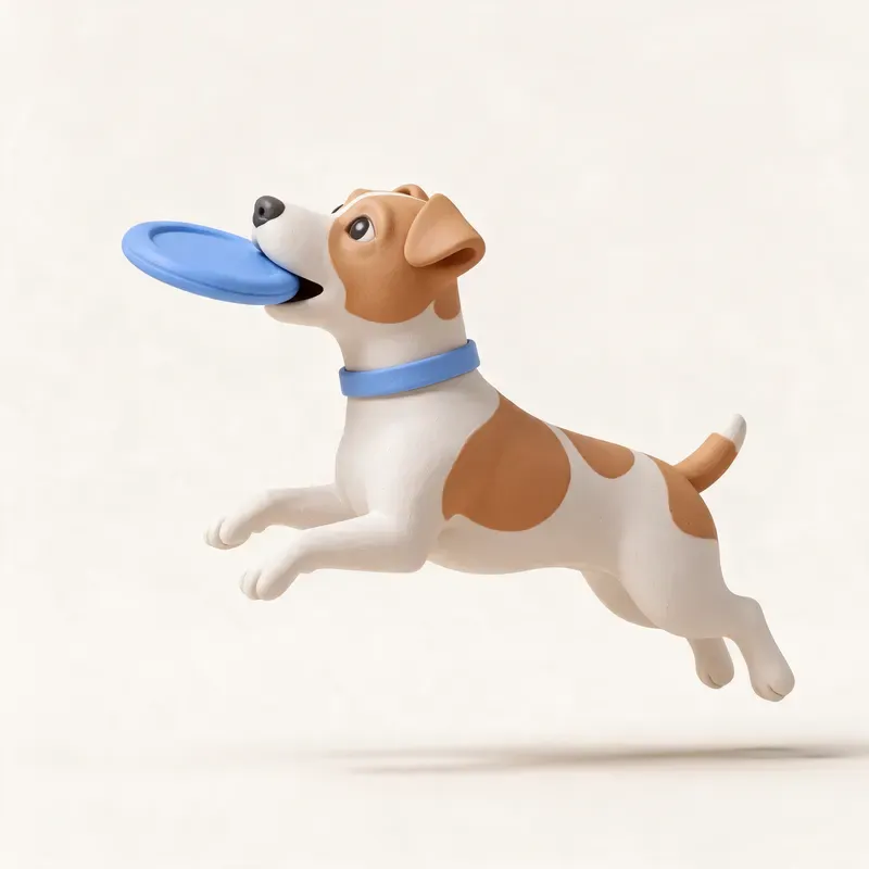 Parson Russell terrier: haciendo ejercicio (ilustración)
