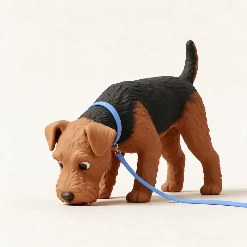 Terrier galés: haciendo ejercicio (ilustración)