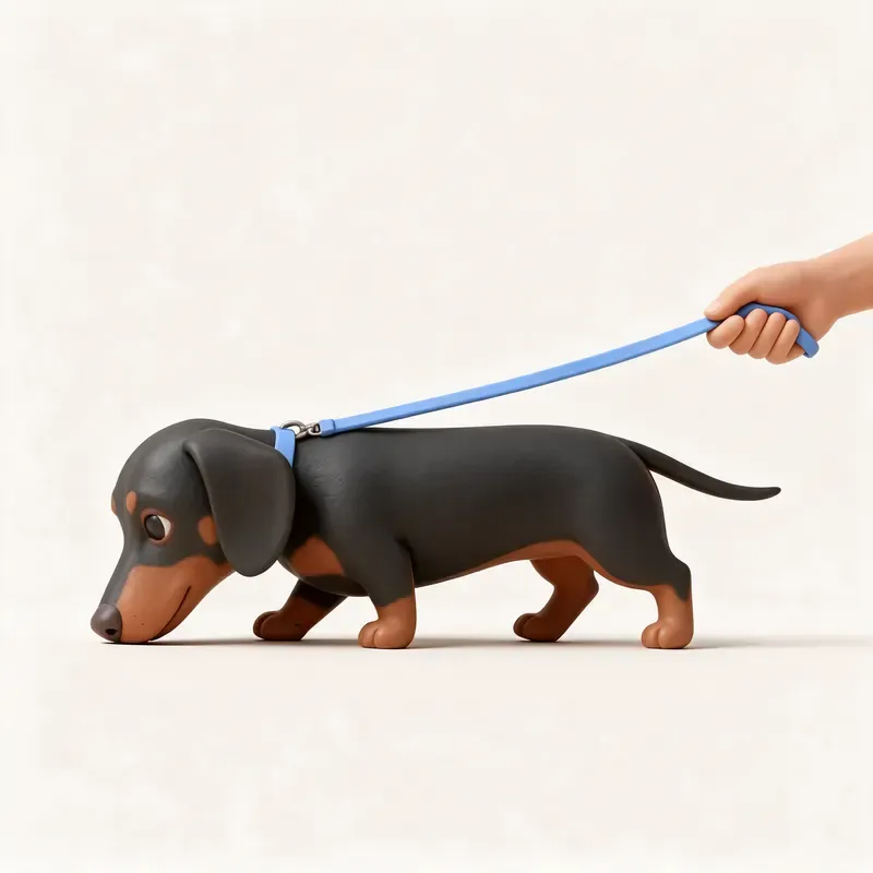 Teckel (perro salchicha): haciendo ejercicio (ilustración)