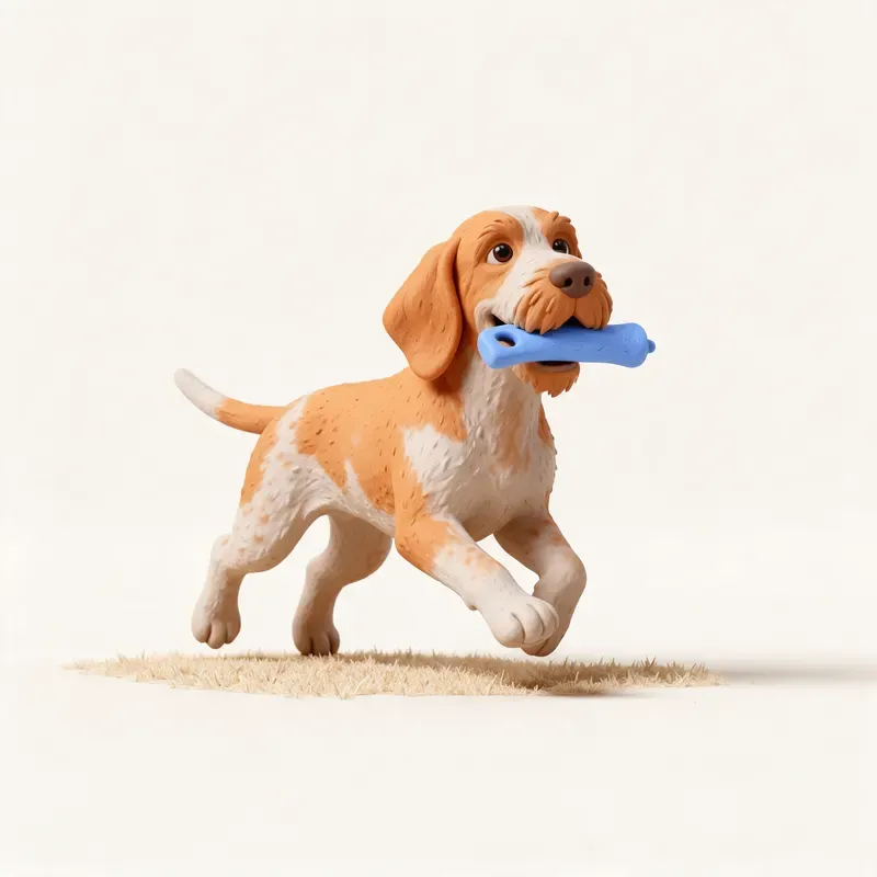 Spinone italiano: haciendo ejercicio (ilustración)