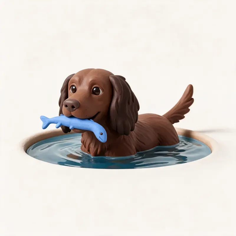 Boykin spaniel: haciendo ejercicio (ilustración)