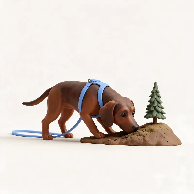 Sabueso de montaña de Baviera: haciendo ejercicio (ilustración)