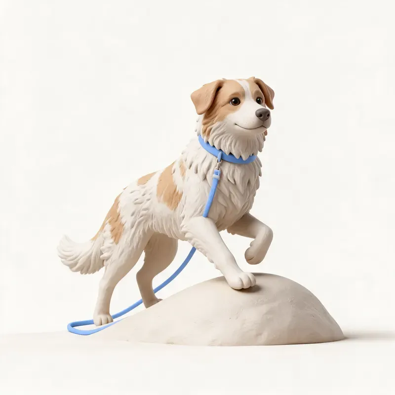 Aidi (perro del Atlas): haciendo ejercicio (ilustración)