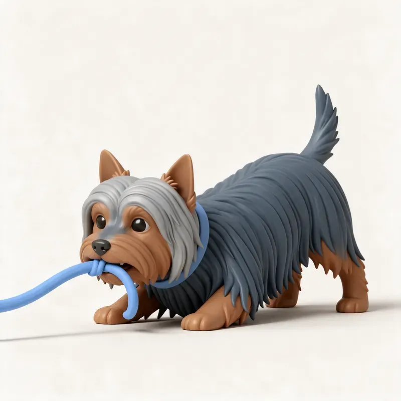 Silky terrier australiano: haciendo ejercicio (ilustración)