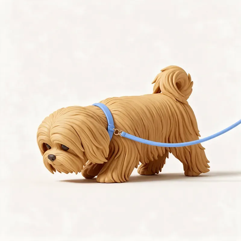 Lhasa apso: haciendo ejercicio (ilustración)