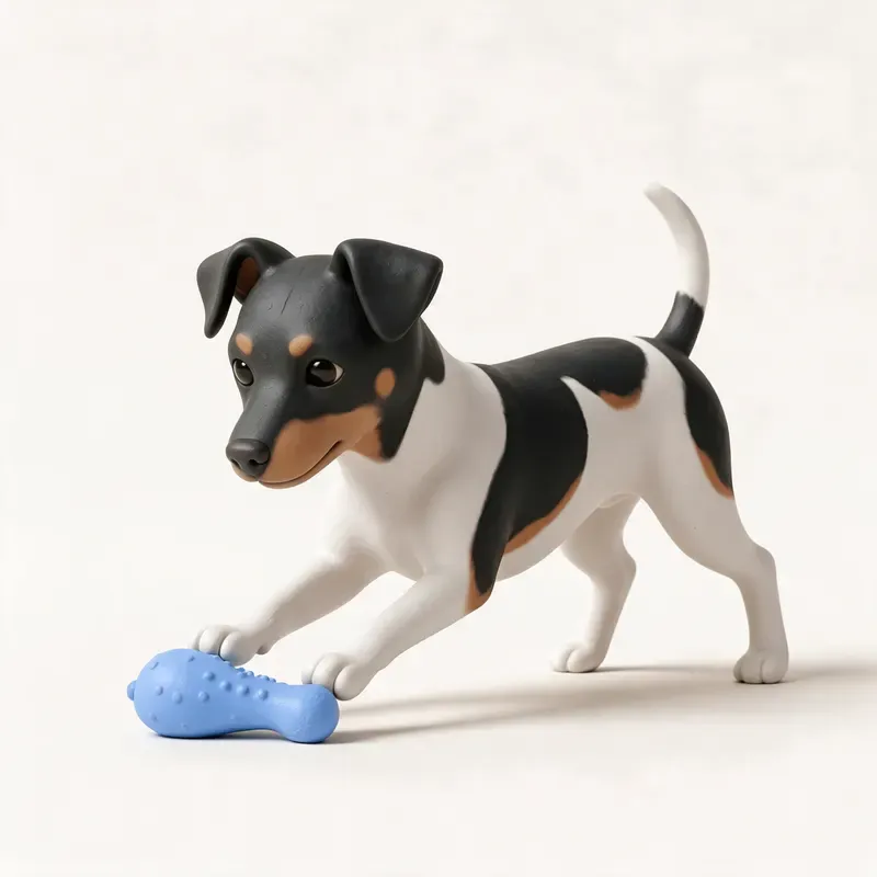Terrier japonés: haciendo ejercicio (ilustración)