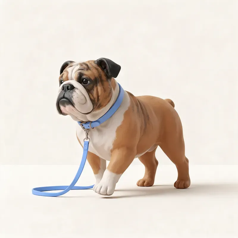 Bulldog inglés: haciendo ejercicio (ilustración)