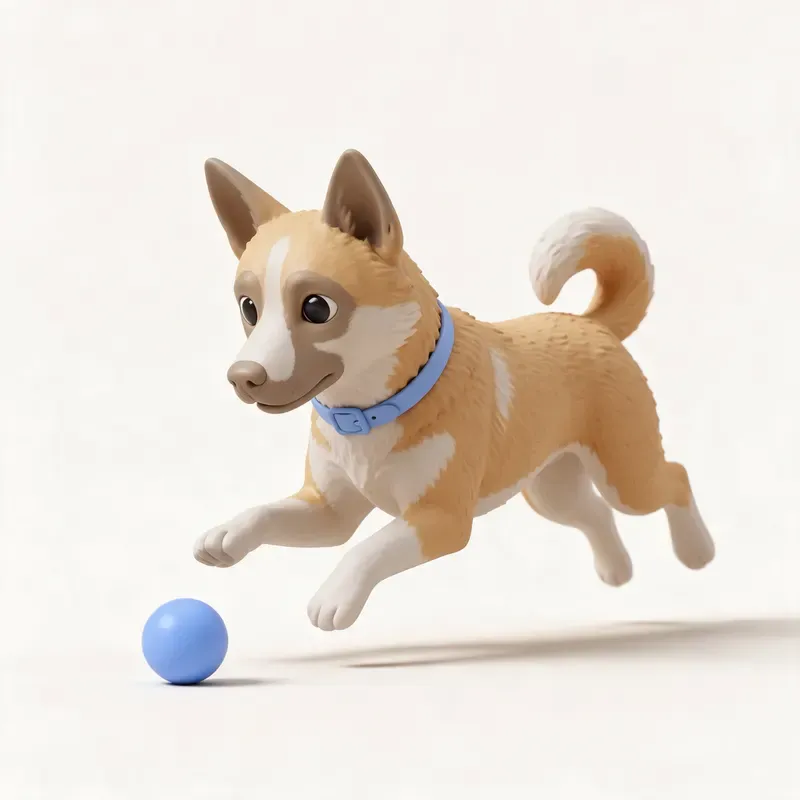 Perro de Canaán: haciendo ejercicio (ilustración)