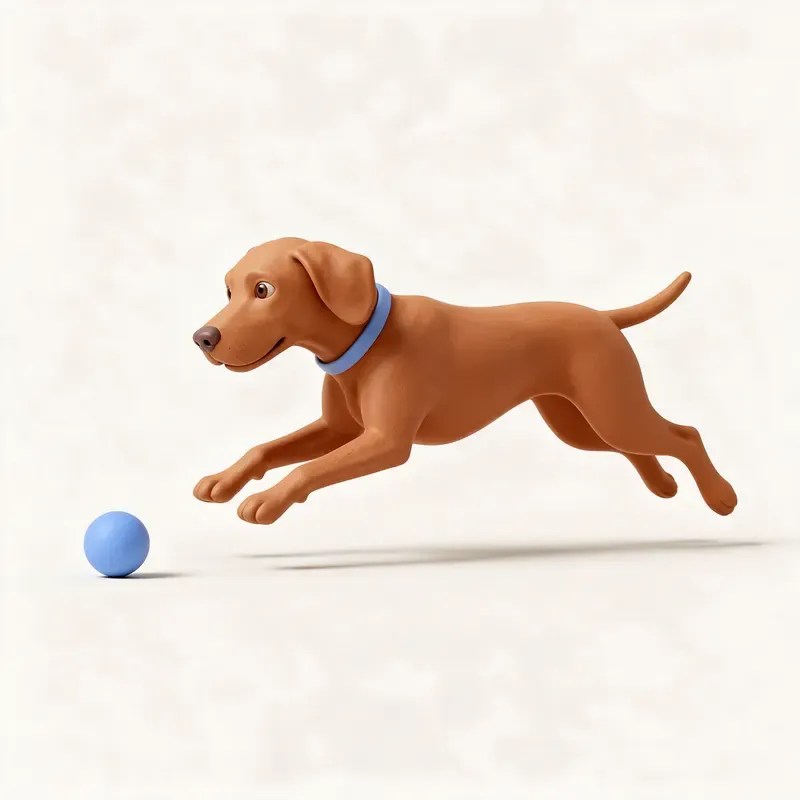 Braco húngaro (vizsla): haciendo ejercicio (ilustración)