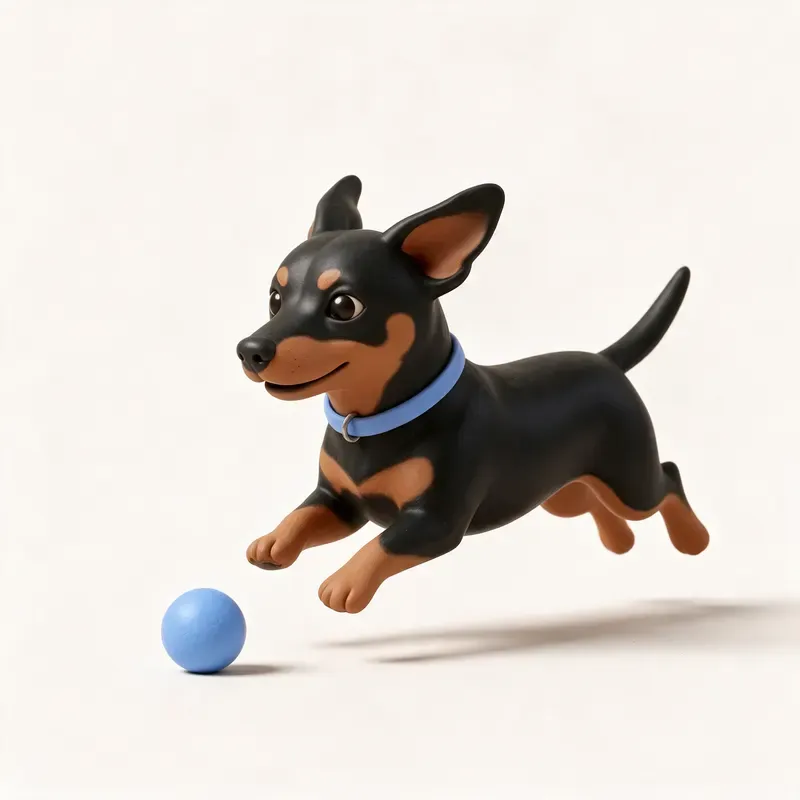Lancashire heeler: haciendo ejercicio (ilustración)