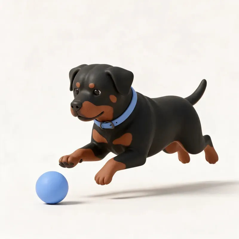 Rottweiler: haciendo ejercicio (ilustración)