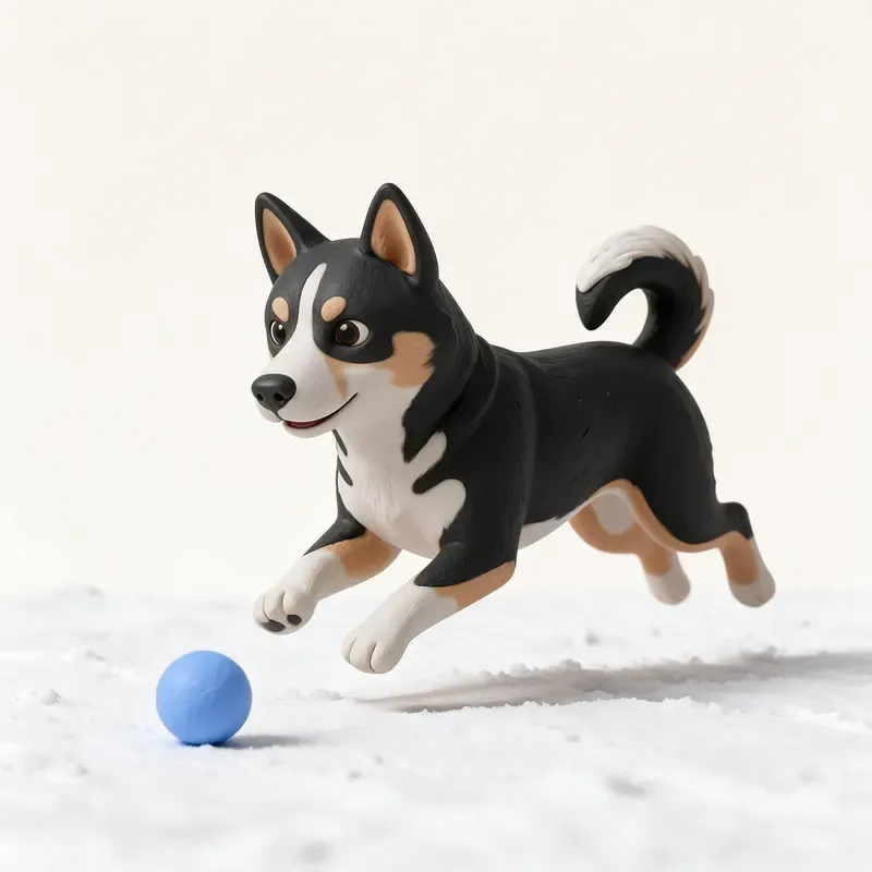 Laika de Siberia oriental: haciendo ejercicio (ilustración)