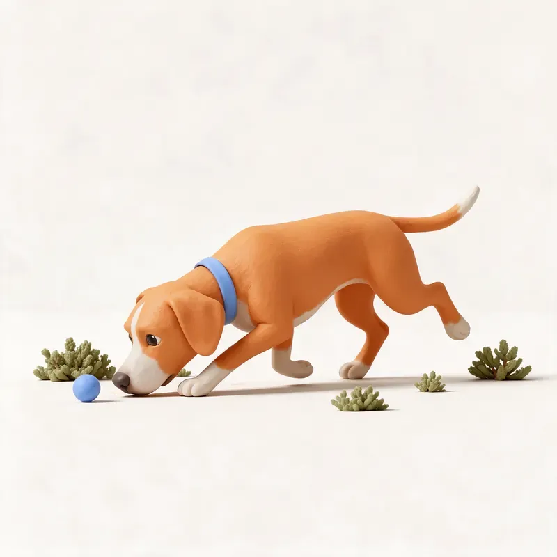 Sabueso de Maremma: haciendo ejercicio (ilustración)