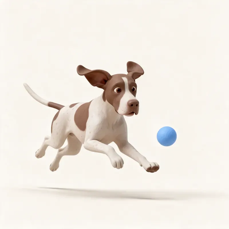 Pointer inglés: haciendo ejercicio (ilustración)
