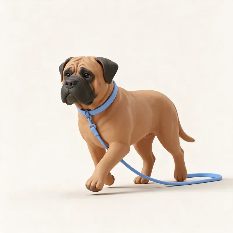 Bullmastiff: haciendo ejercicio (ilustración)