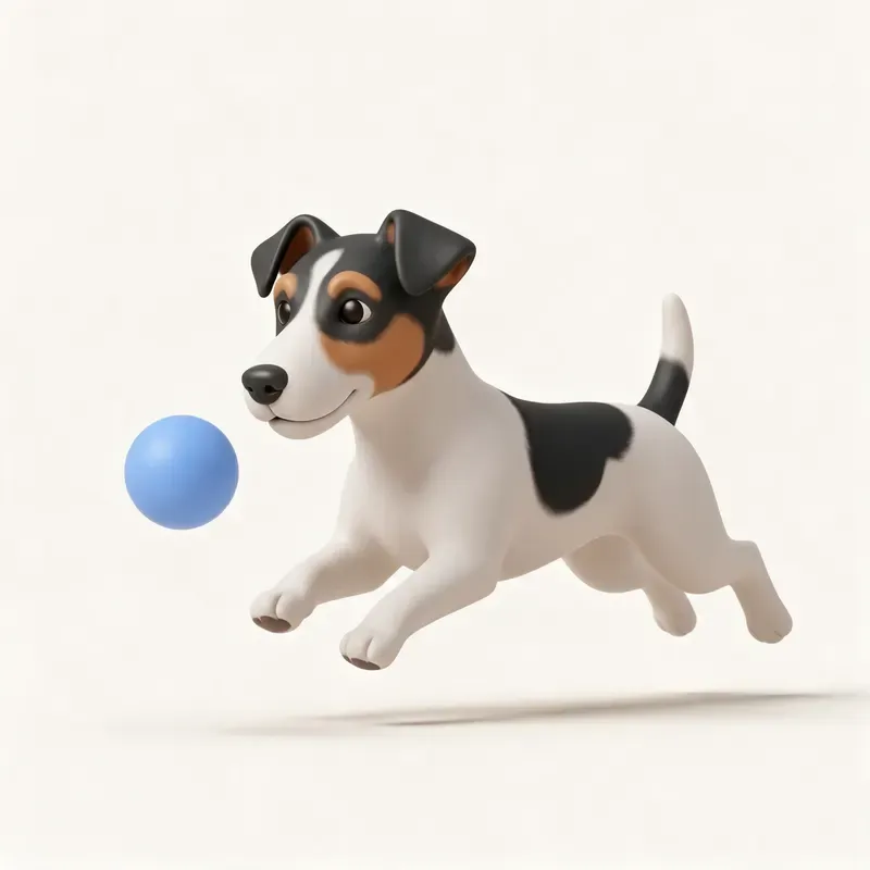 Fox terrier de pelo liso: haciendo ejercicio (ilustración)