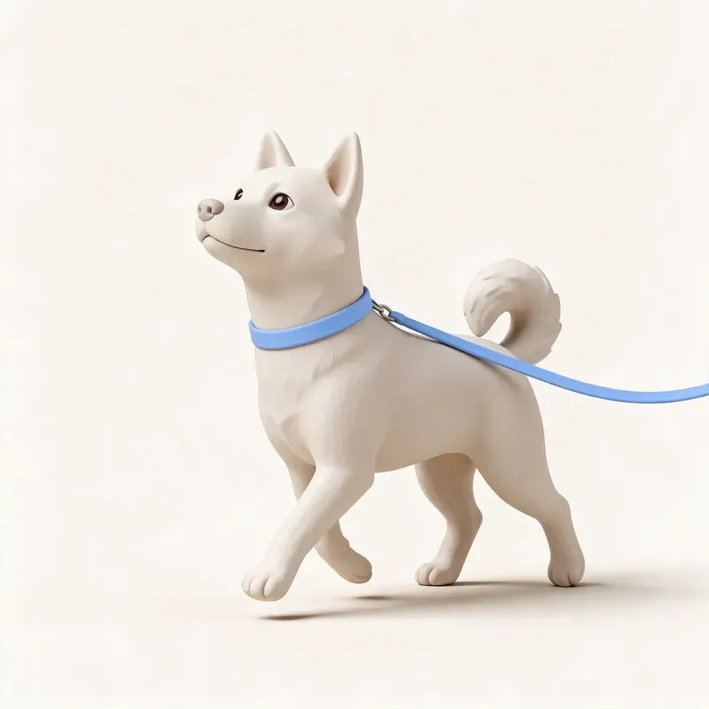 Jindo coreano: haciendo ejercicio (ilustración)