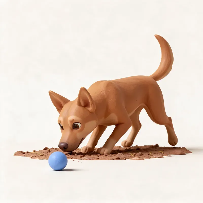 Carolina Dog: haciendo ejercicio (ilustración)