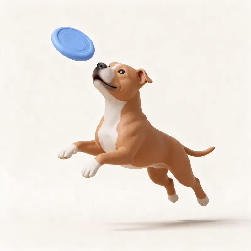 American Staffordshire terrier: haciendo ejercicio (ilustración)