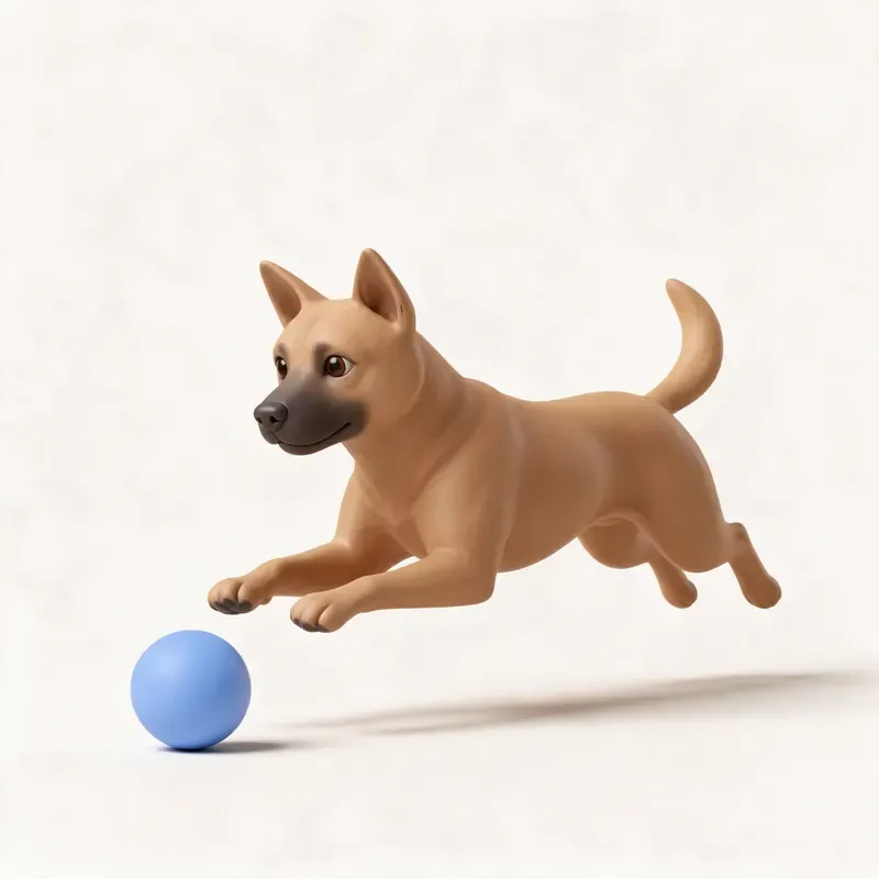 Perro de Taiwán: haciendo ejercicio (ilustración)