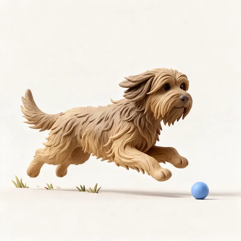 Perro de la Sierra de Aires: haciendo ejercicio (ilustración)