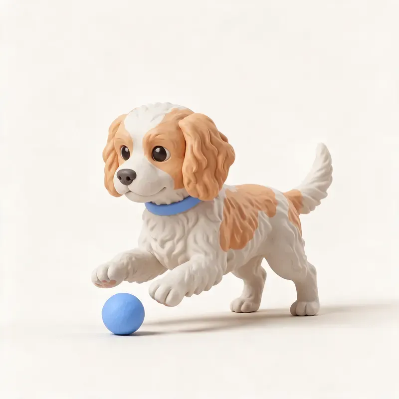 Cavachon: haciendo ejercicio (ilustración)