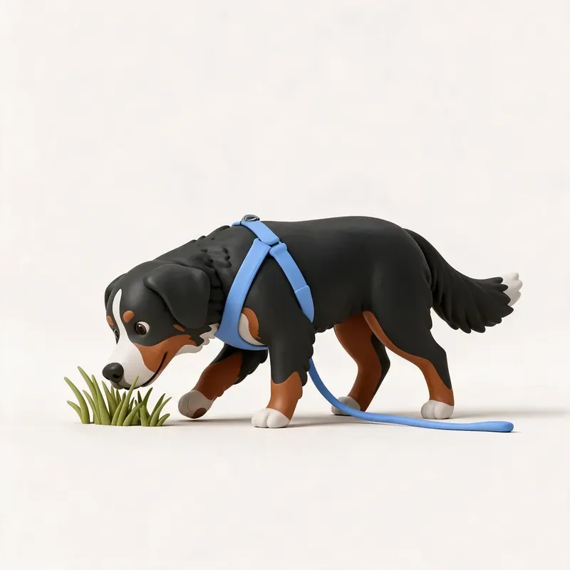 Boyero de Berna: haciendo ejercicio (ilustración)