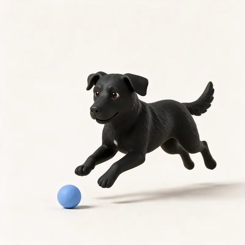 Ca de bestiar (perro de pastor mallorquín): haciendo ejercicio (ilustración)