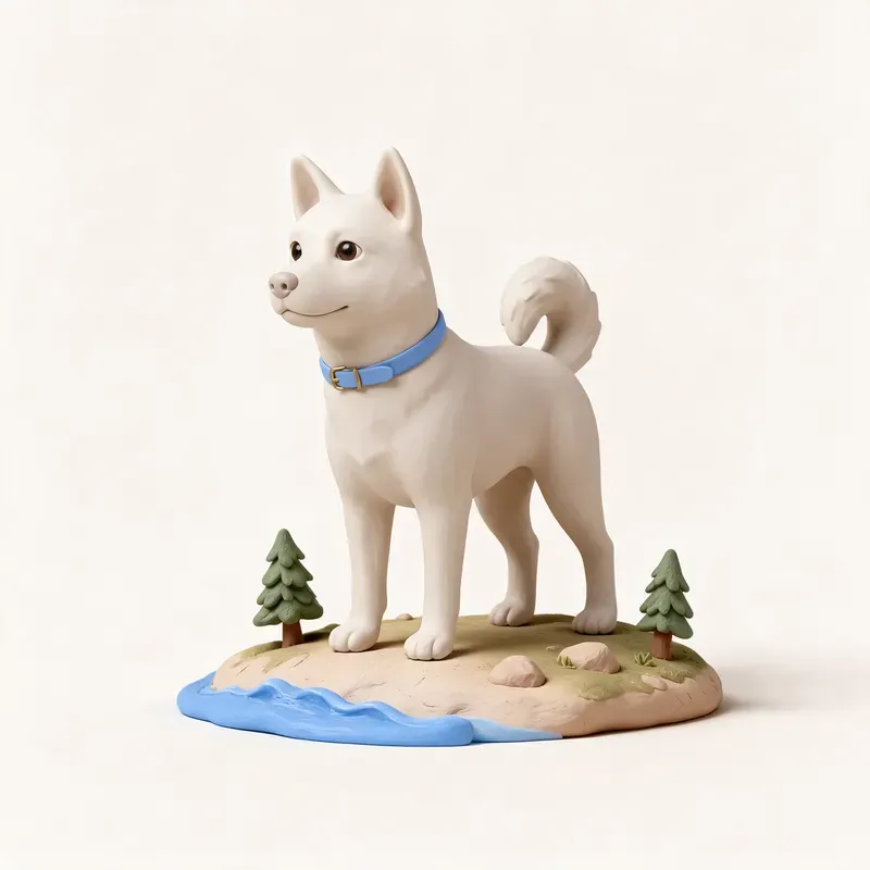 Jindo coreano: un guiño a su origen (ilustración)