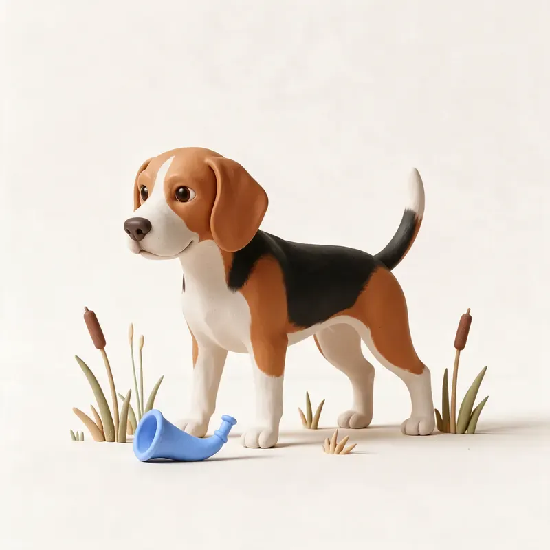 Beagle-harrier: un guiño a su origen (ilustración)