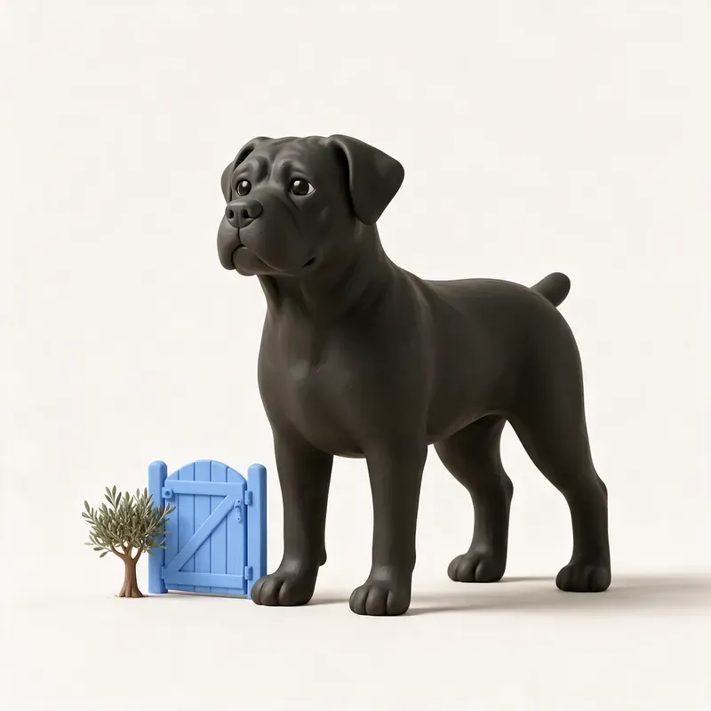 Cane corso: un guiño a su origen (ilustración)