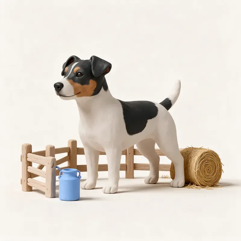 Perro de granja danés-sueco: un guiño a su origen (ilustración)