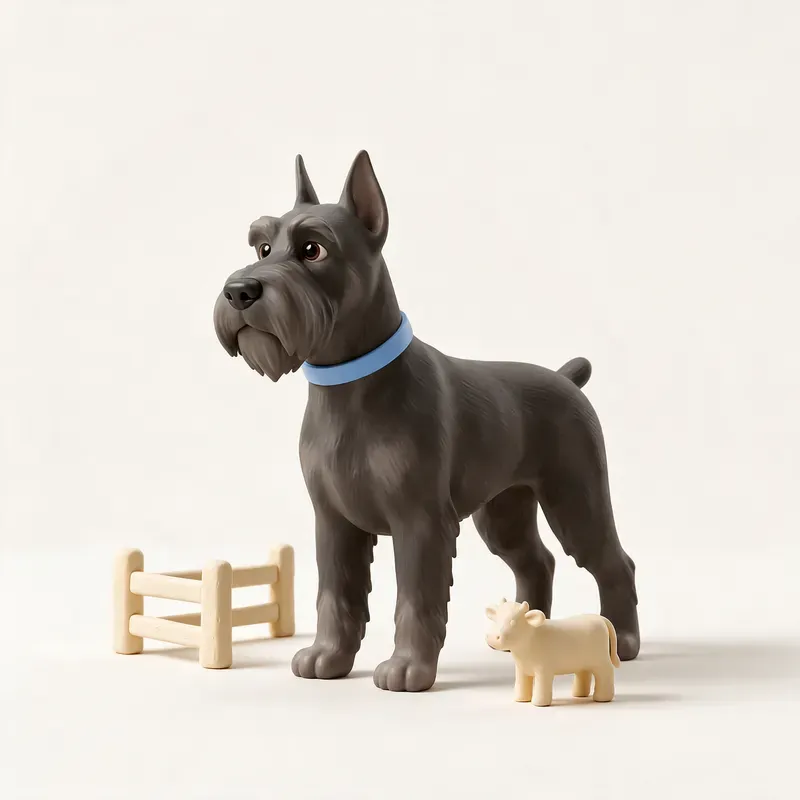 Schnauzer gigante: un guiño a su origen (ilustración)