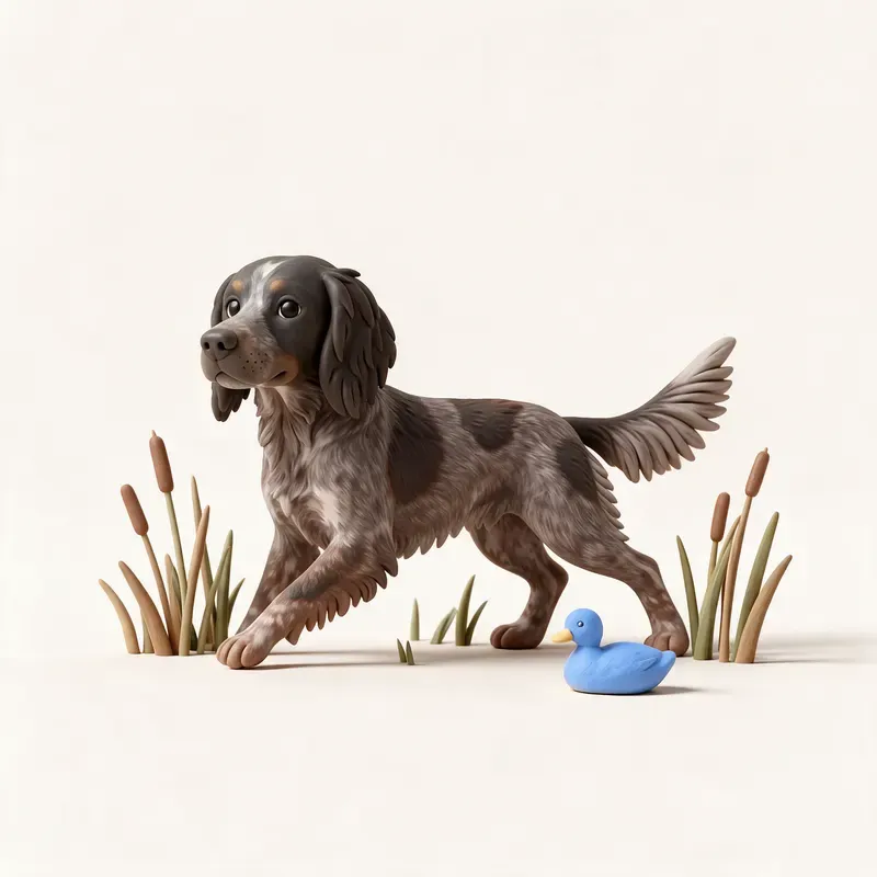 Spaniel picardo: un guiño a su origen (ilustración)