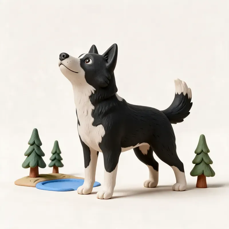 Perro de osos de Carelia: un guiño a su origen (ilustración)