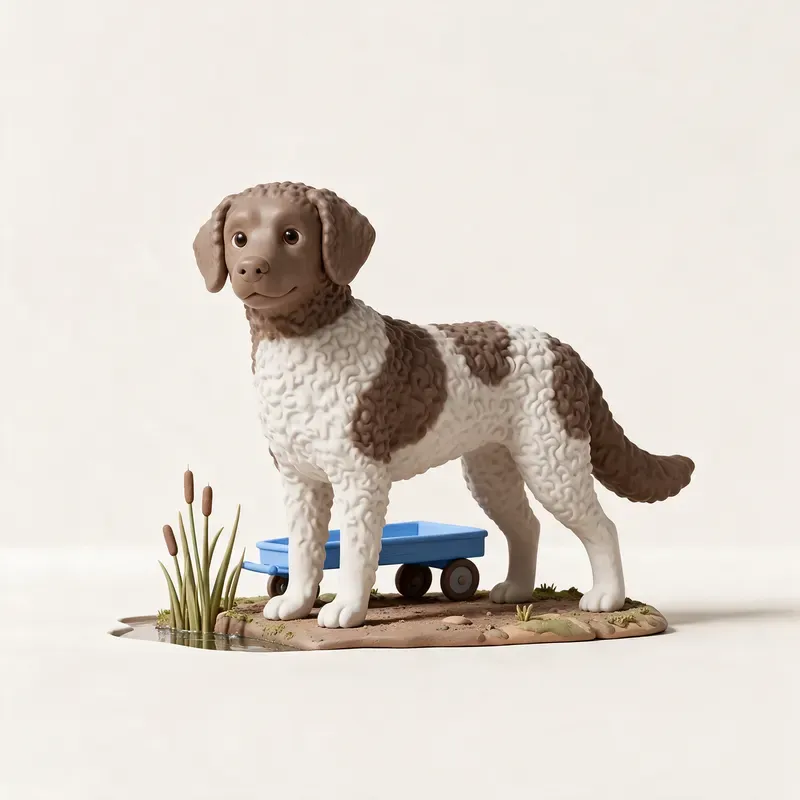 Wetterhoun (perro de agua frisón): un guiño a su origen (ilustración)
