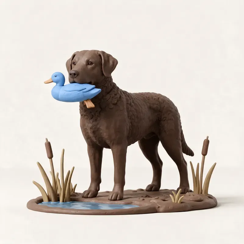 Chesapeake Bay retriever: un guiño a su origen (ilustración)