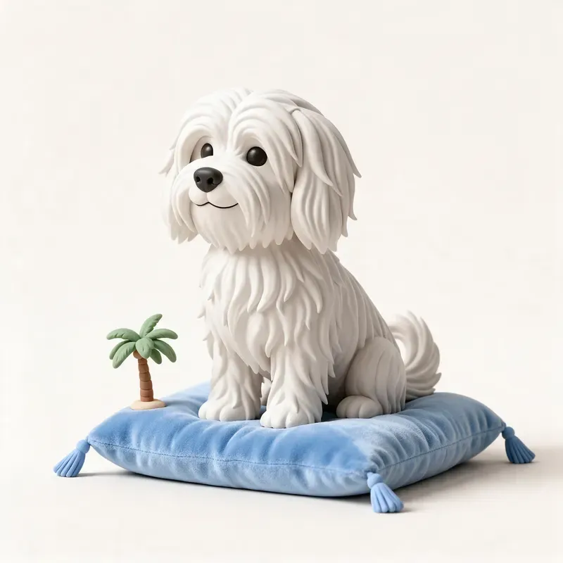 Coton de Tulear: un guiño a su origen (ilustración)