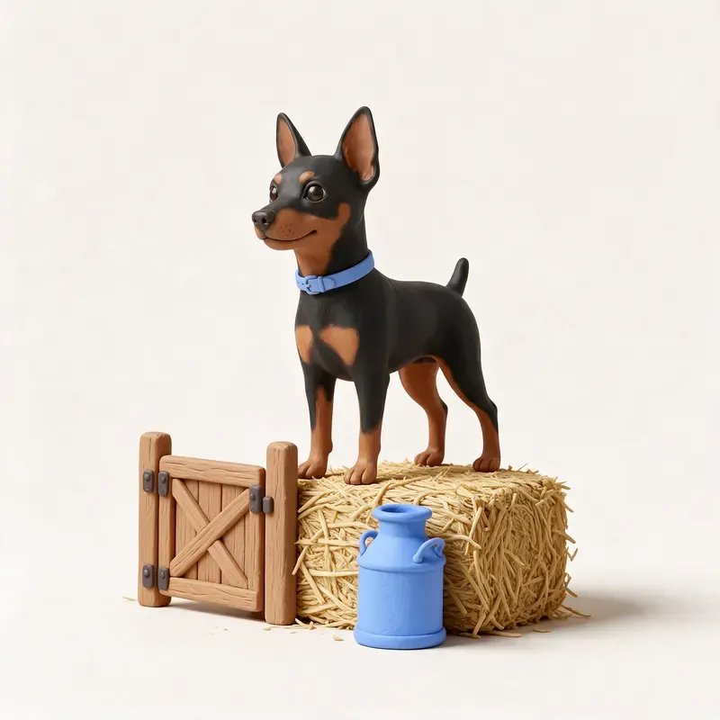 Pinscher miniatura: un guiño a su origen (ilustración)